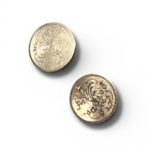 Gold filled floral cuff links ornamental buttons stamped 1/20 kt filled